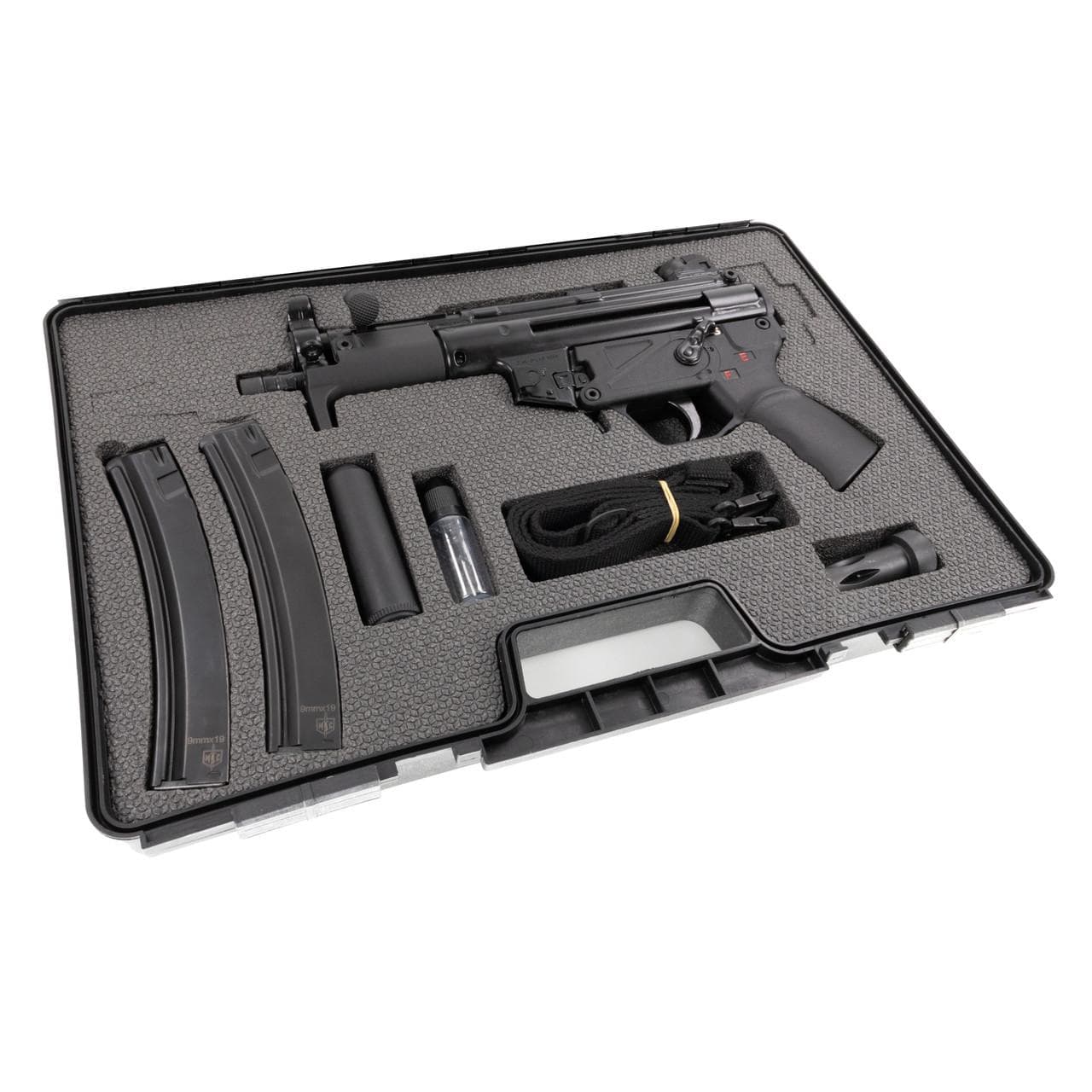 SDS Imports MAC 5K Handgun 9mm Luger 30rd Magazines (2) 5.8" Barrel Black with Sling Cleaning Kit and Case