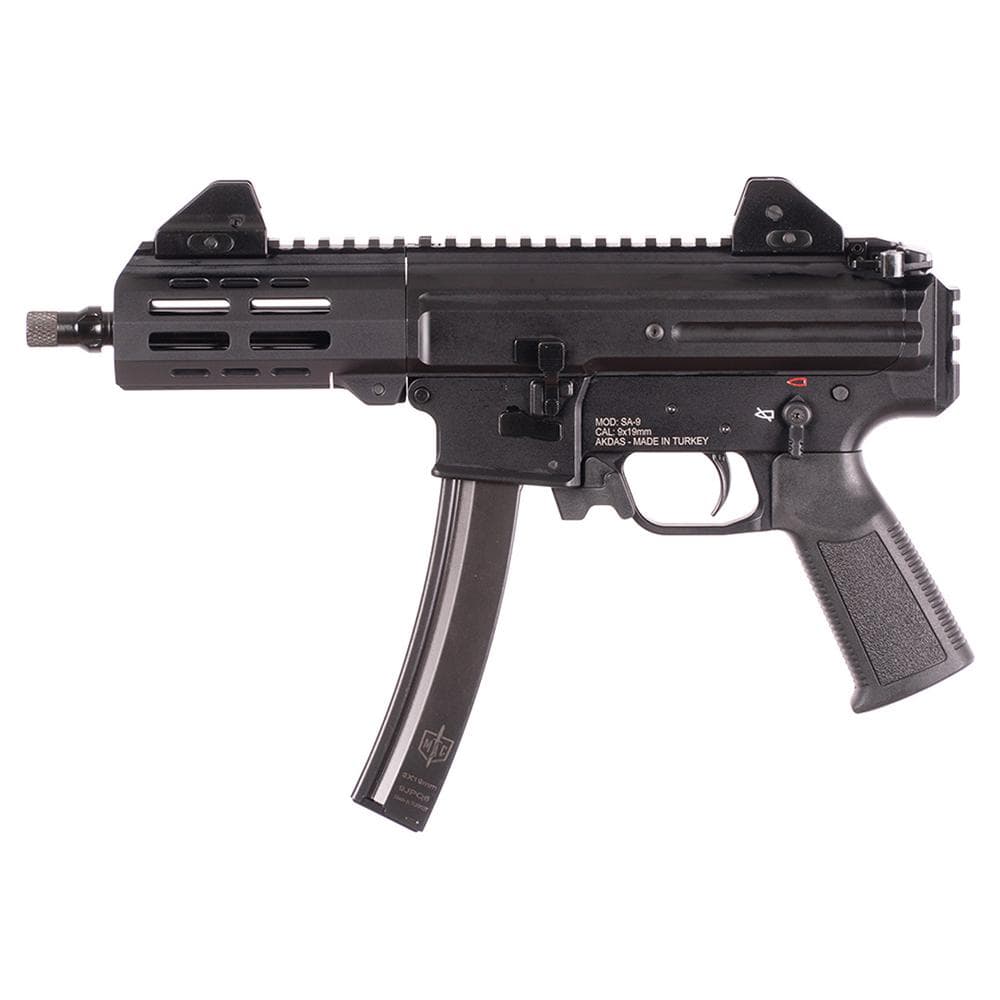 SDS Imports Mac IX Handgun 9mm Luger 30rd Magazines (2) 6.5" 1/2x28 Threaded Black Barrel