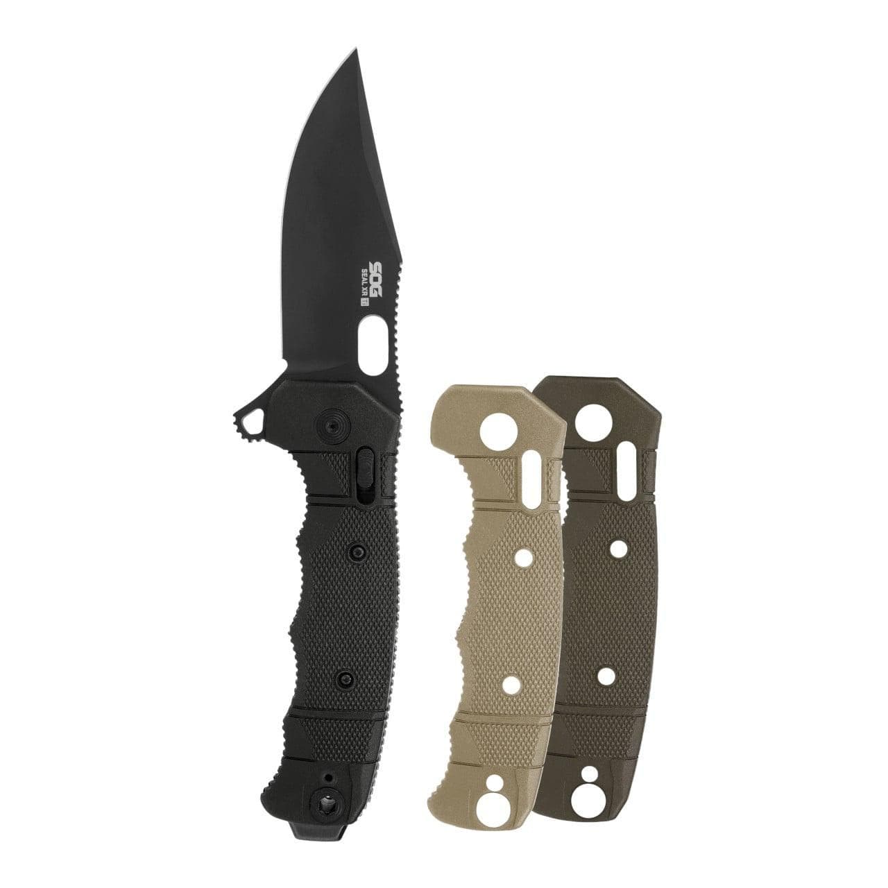 SOG Knives Seal XR Ti Folding Knife 3-9/10" Clip Point Blade Black