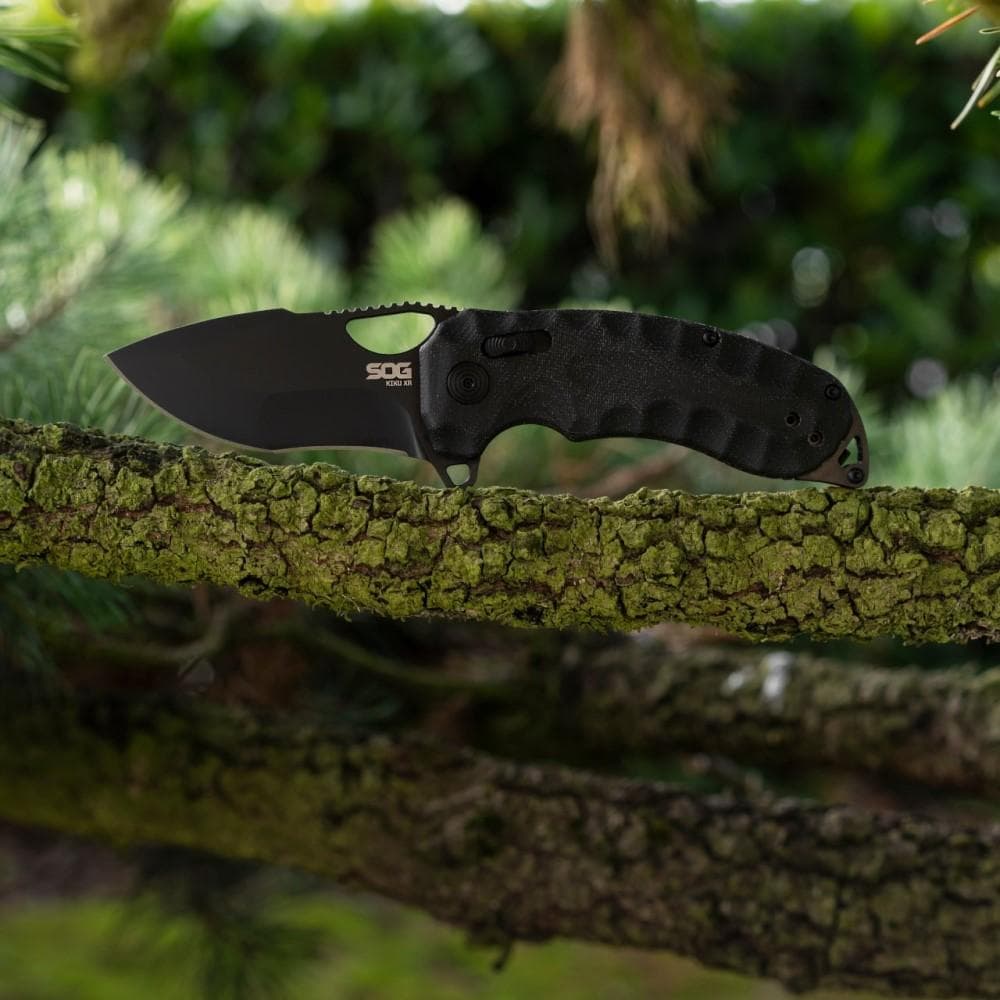 SOG Kiku XR Folding Knife 3" Tanto Blade Black