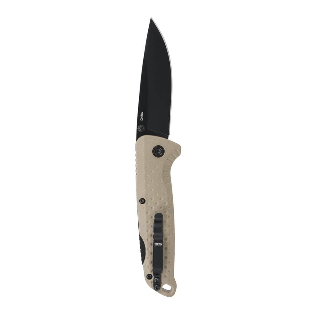 SOG Knives Adventurer LB Folding Knife 3" Drop Point Blade FDE