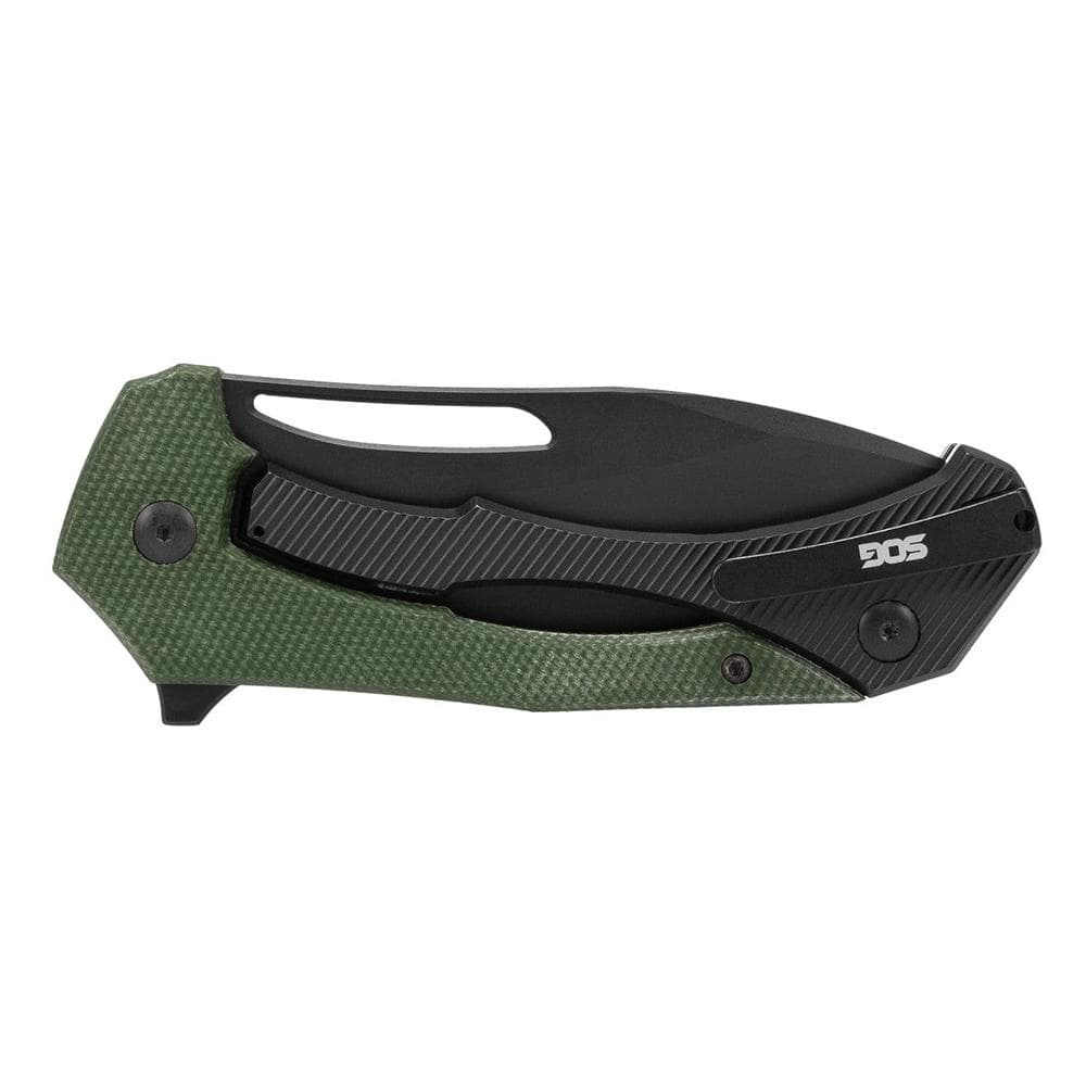 SOG Knives Bulwark FLK Folding Knife 3" Drop Point Blade OD Green Presentation Box