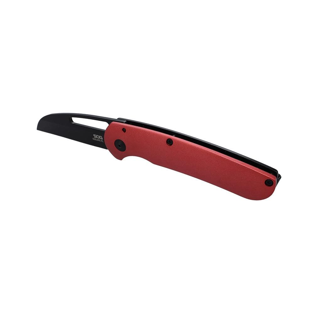 SOG Knives Escape FL Folding Knife 3" Sheepsfoot Blade Red Black
