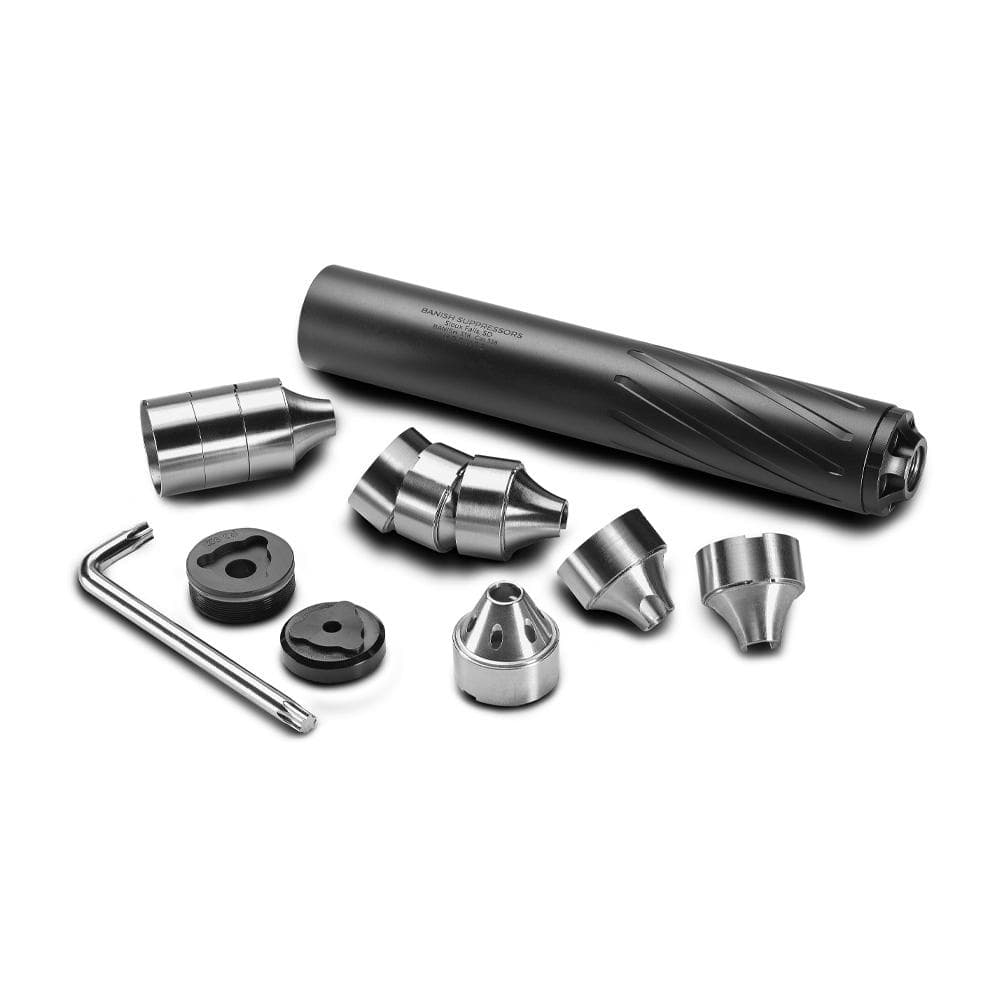 Banish 338 Direct Thread Suppressor .338 Cal Titanium/Inconel 5/8"x24 Black 9.1" Length