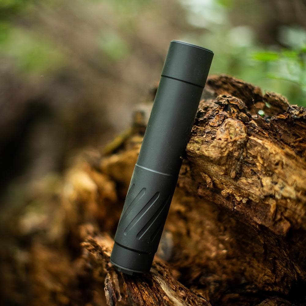 Banish 46 V2 Direct Thread Suppressor w/Mount .460 Titanium/Stainless Steel 5/8"x24 Black 8" Length