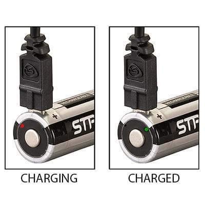 Streamlight 18650 USB Rechargeable Lithium Ion Battery with Integrated Micro-USB Charge Port - 2/pk