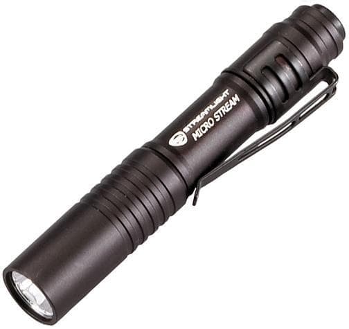 Streamlight MicroStream Alkaline Battery-Powered LED Pen Light - White LED Black