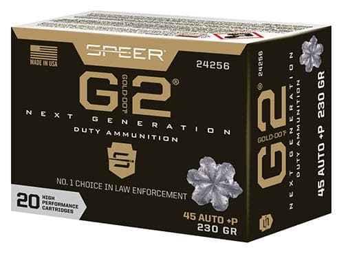 Speer Gold Dot Handgun Ammunition .45 Auto(+P) 230 gr G2 910 fps 20/ct