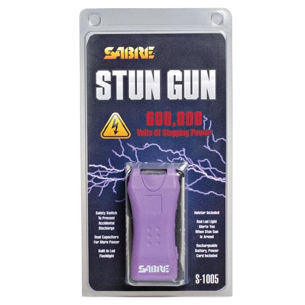 Sabre 600000 Volt Mini Stun Gun with LED - Light Purple