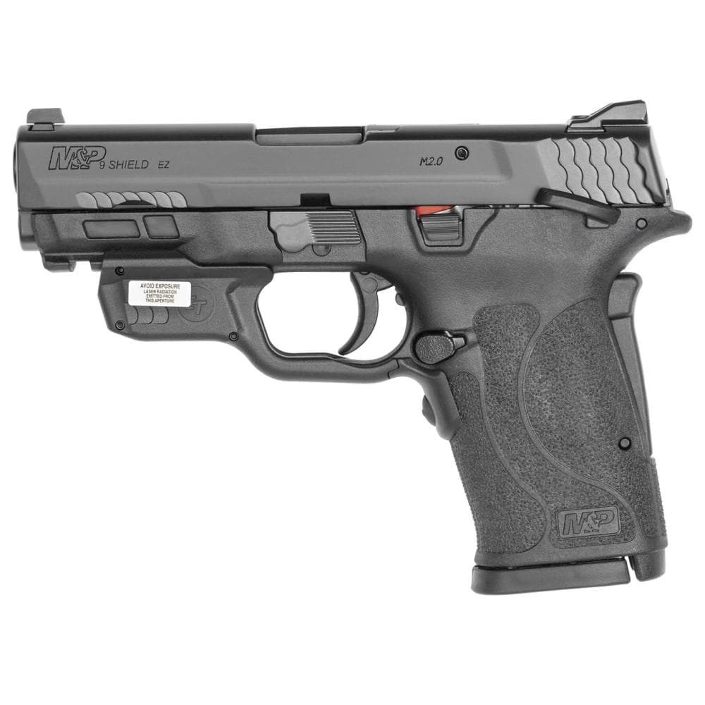 S&W M&P 9 SHIELD EZ Manual Thumb Safety Handgun 9mm Luger 8rd Magazine 3.75" Barrel with Crimson Trace Red Laserguard