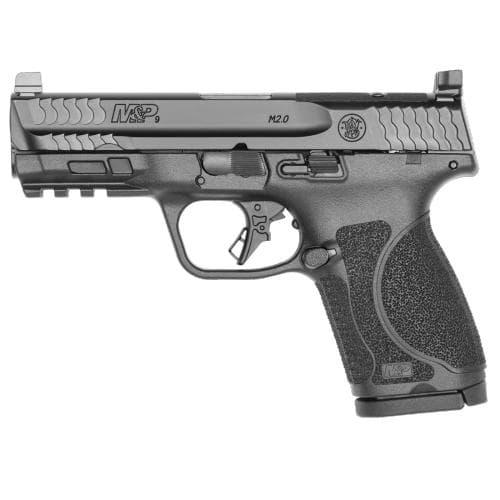 S&W M&P 9 Compact M2.0 OR Optic Ready Handgun 9mm Luger 15rd Magazine 4" Barrel No Thumb Safety Black