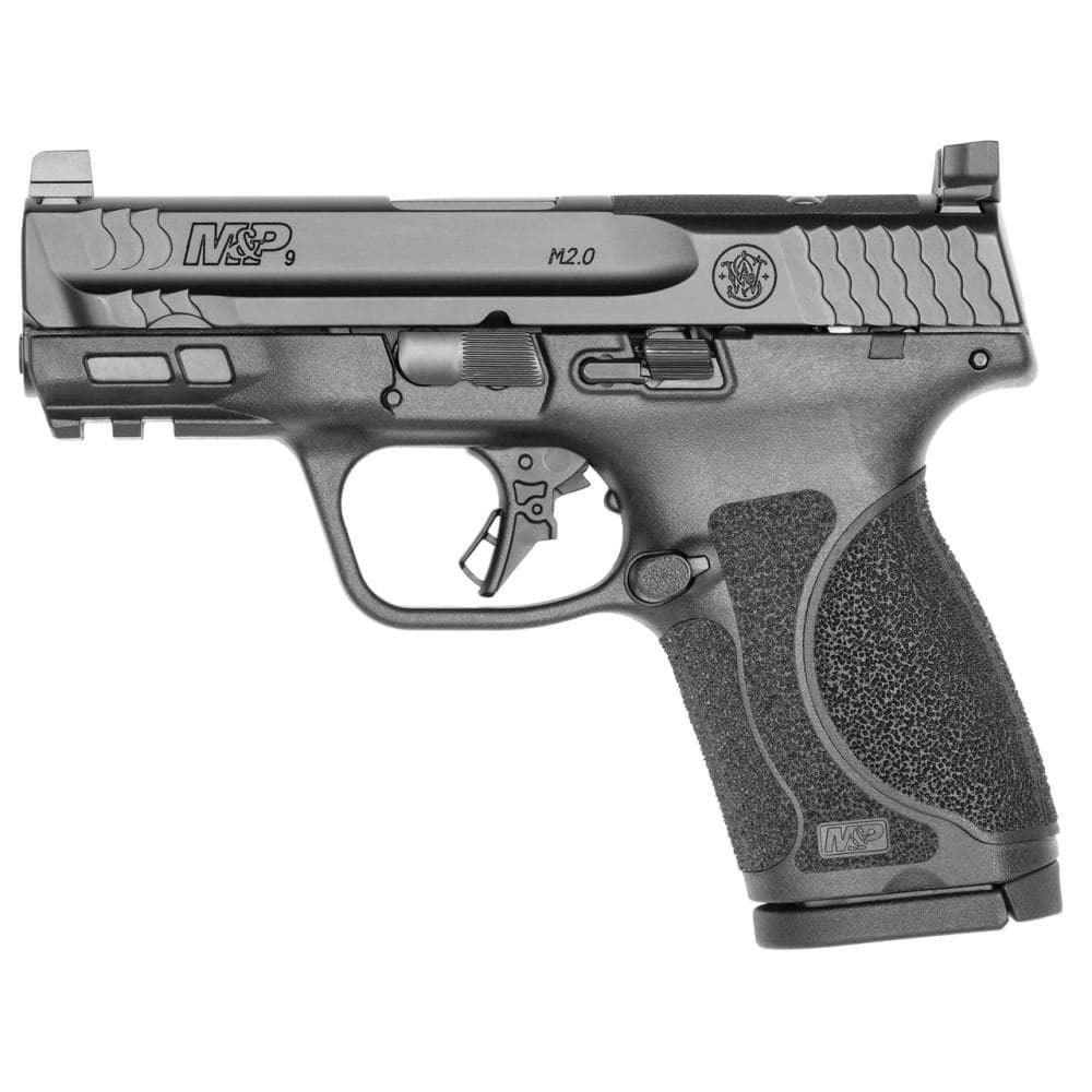 Smith & Wesson M&P 9 M2.0 Compact Handgun 9mm Luger 15rd 3.6" Barrel Black Optic Ready No Thumb Safety