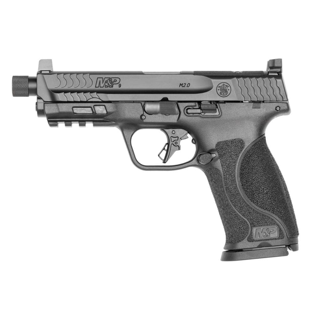 Smith & Wesson M&P 9 M2.0 Full Size Handgun 9mm Luger 17rd Magazines(2) 4.625" Threaded Barrel Black Finish