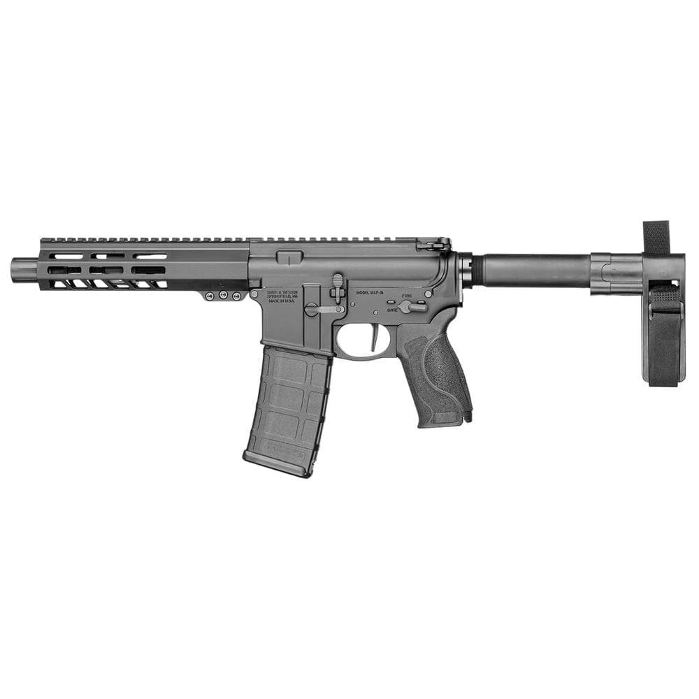 S&W M&P 15 Pistol w/Arm Brace 5.56mm NATO 30rd Magazine 7.5" Barrel Flat Trigger Black