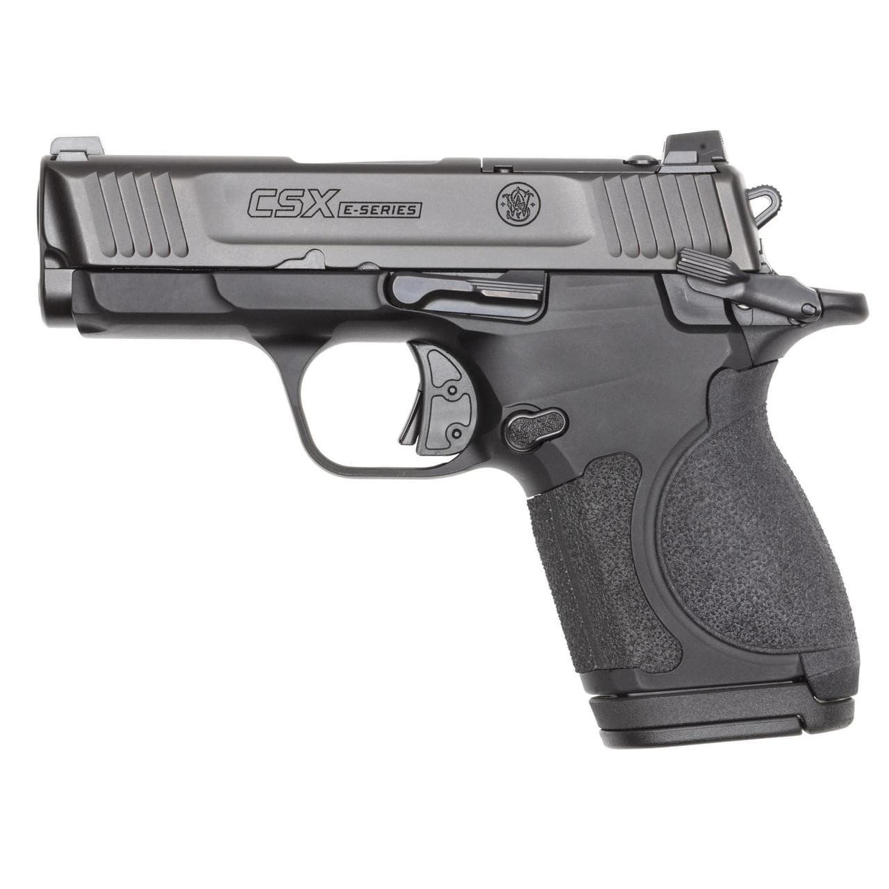 S&W CSX E-Series Handgun 9mm Luger 10(1)/12(1)/17(1)rd Magazines 3.1" Barrel Thumb Safety Black Slide