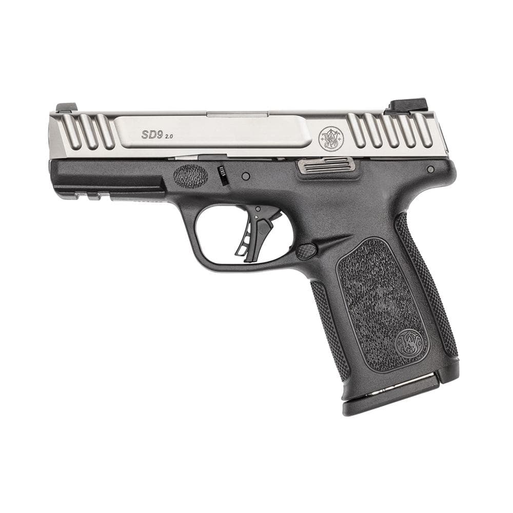 S&W SD9 2.0 Handgun 9mm Luger 10rd Magazine(1) 4" Barrel White Dot Sights No Thumb Safety 2-Tone