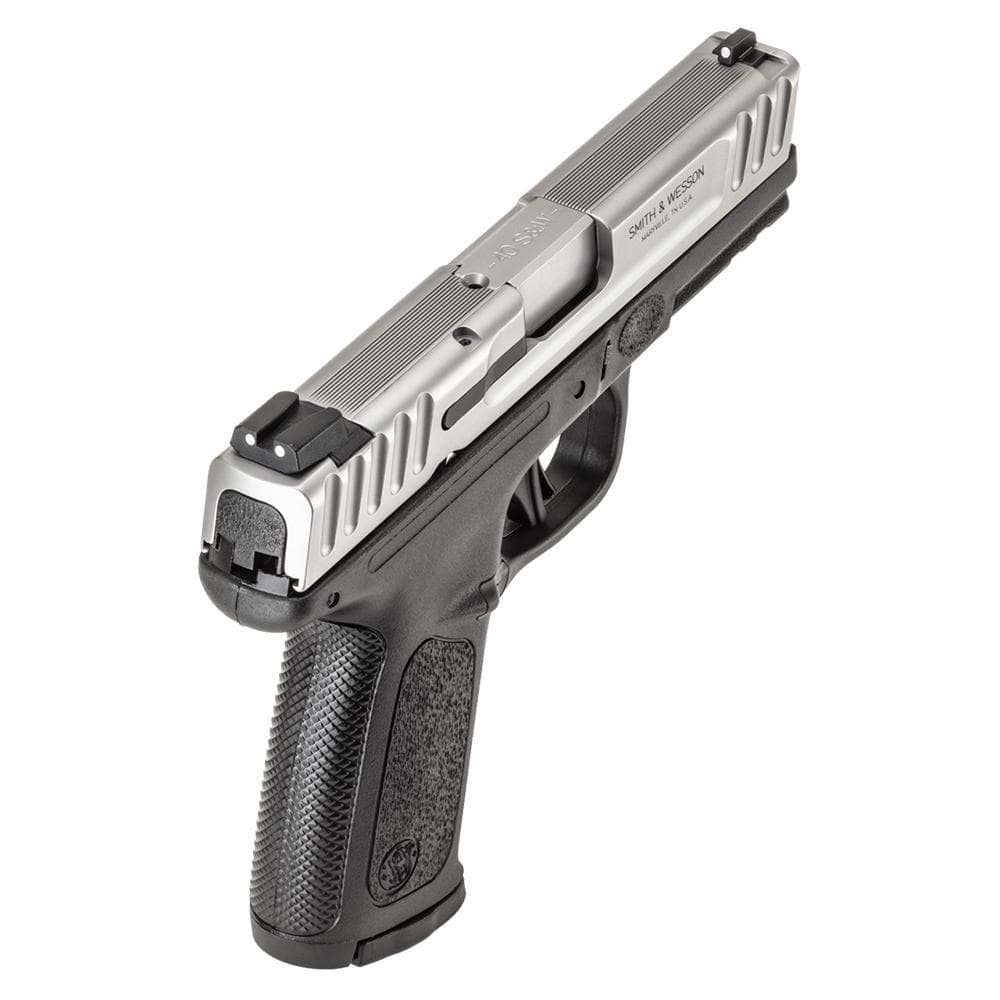 Smith & Wesson SD40 2.0 Handgun .40 S&W 10rd Magazine 4" Barrel 2-Tone Black and Silver No Thumb Safety Compliant