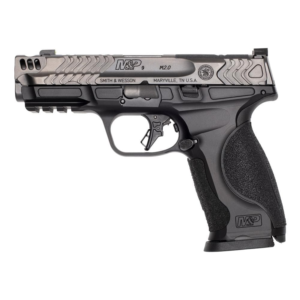 S&W PC M&P 9 M2.0 Metal Carry Comp Handgun 9mm Luger 17rd Magazine(2) 4.22" Barrel Optic Ready No Thumb Safety