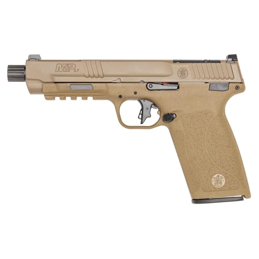 Smith & Wesson M&P 5.7 Handgun 5.7x28mm 22rd Magazine 5" Threaded Barrel FDE