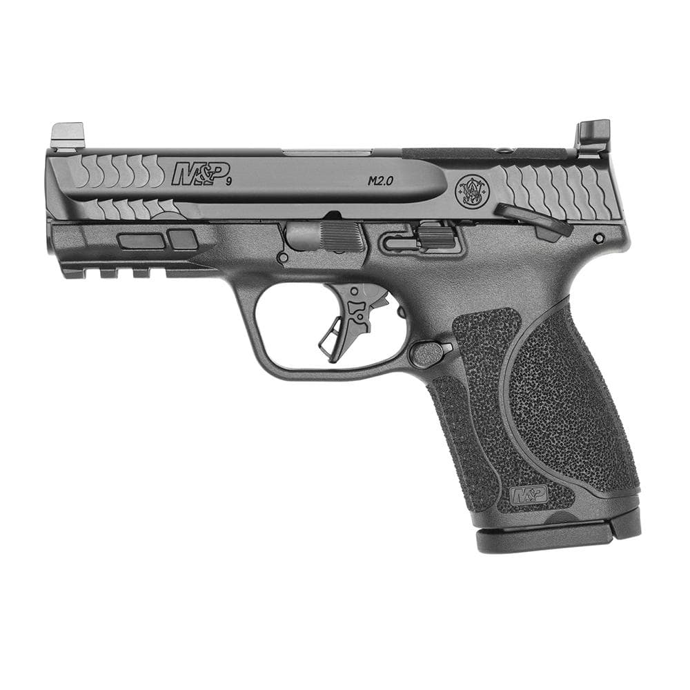 S&W M&P 9 M2.0 Compact Optic Ready Handgun 9mm Luger 10rd Magazines(2) 4" Barrel Thumb Safety Balck