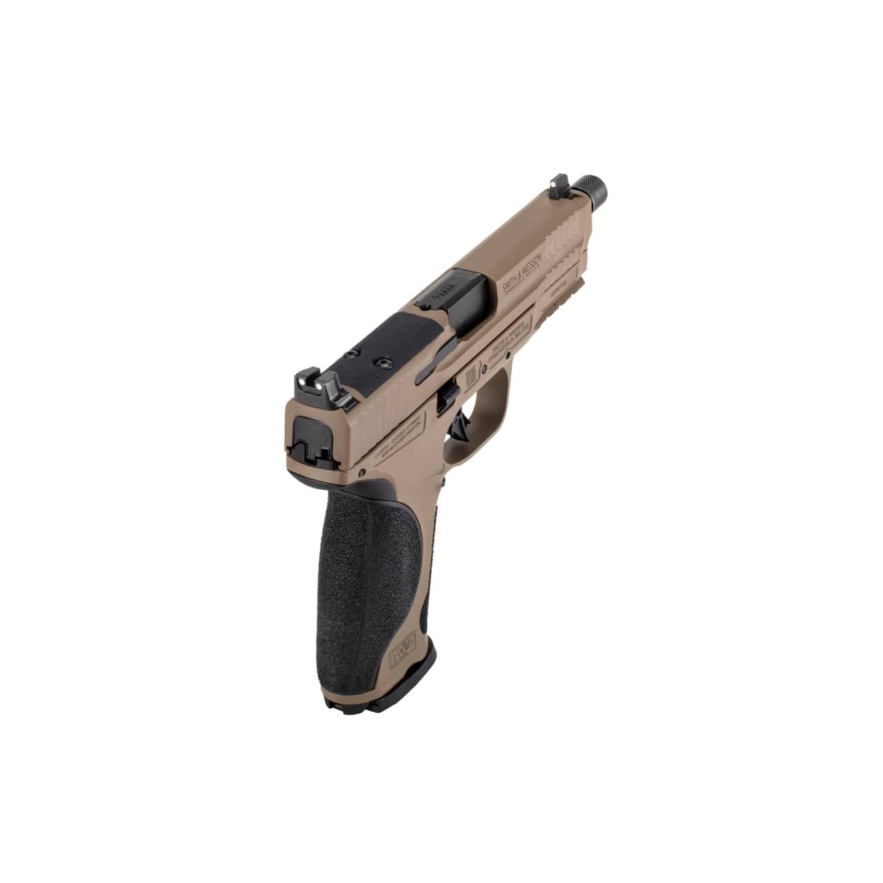 S&W M&P 9 M2.0 Metal OR Optic Ready Handgun 9mm Luger 17rd Magazines(2) 4.6" Threaded Barrel No Thumb Safety FDE