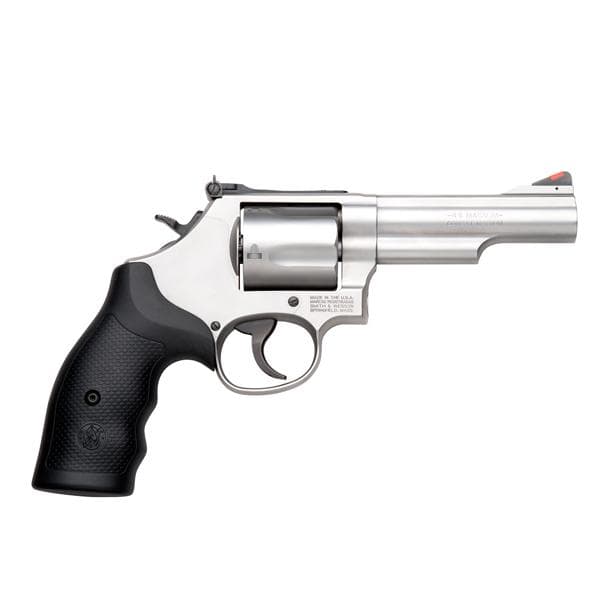 Smith & Wesson L-Frame Model 69 Handgun .44 Mag 5rd Capacity 4" Barrel Silver with Black