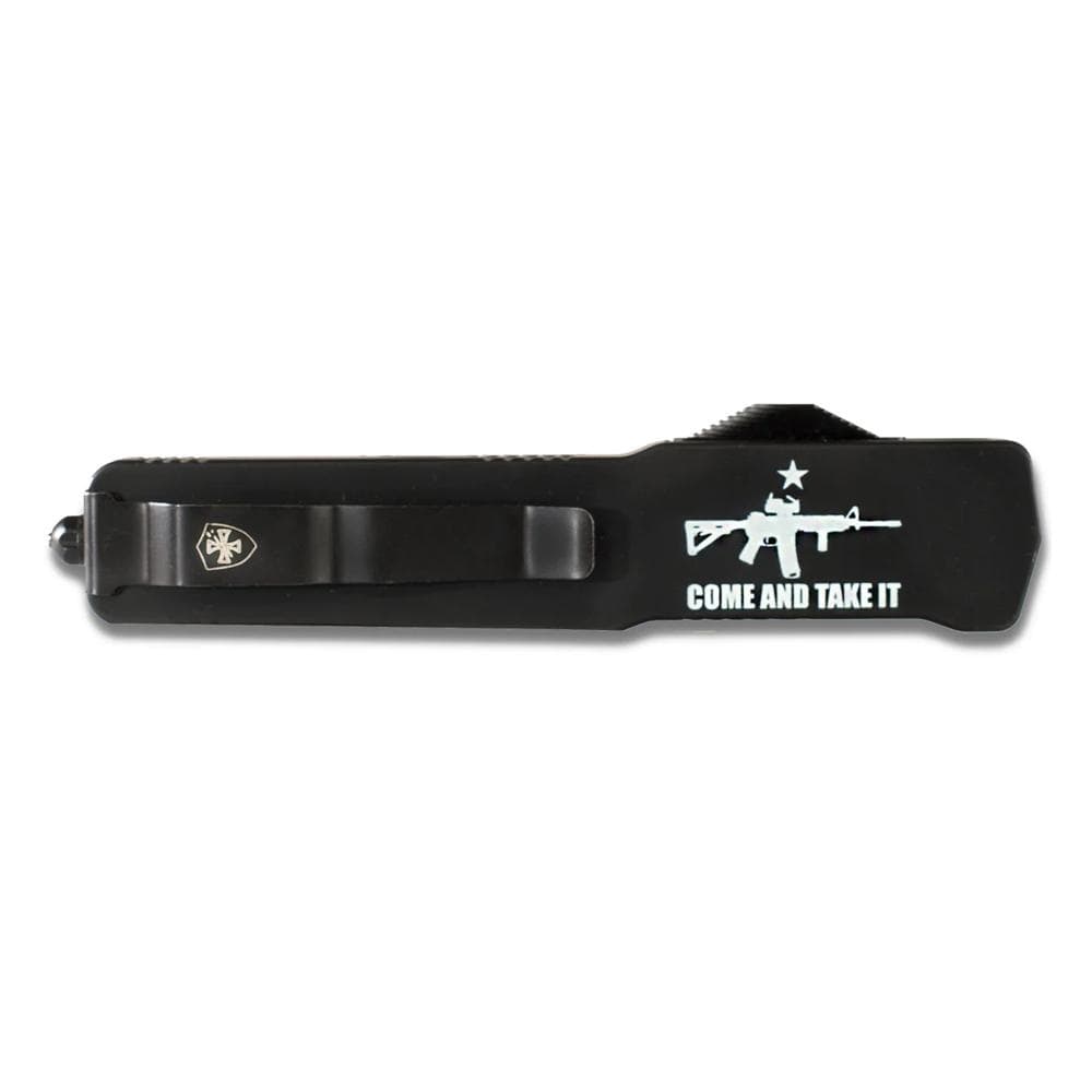 Templar Knives Premium Weighted Come and Take It Slim Knife 3-1/8" Drop Point Blade Black