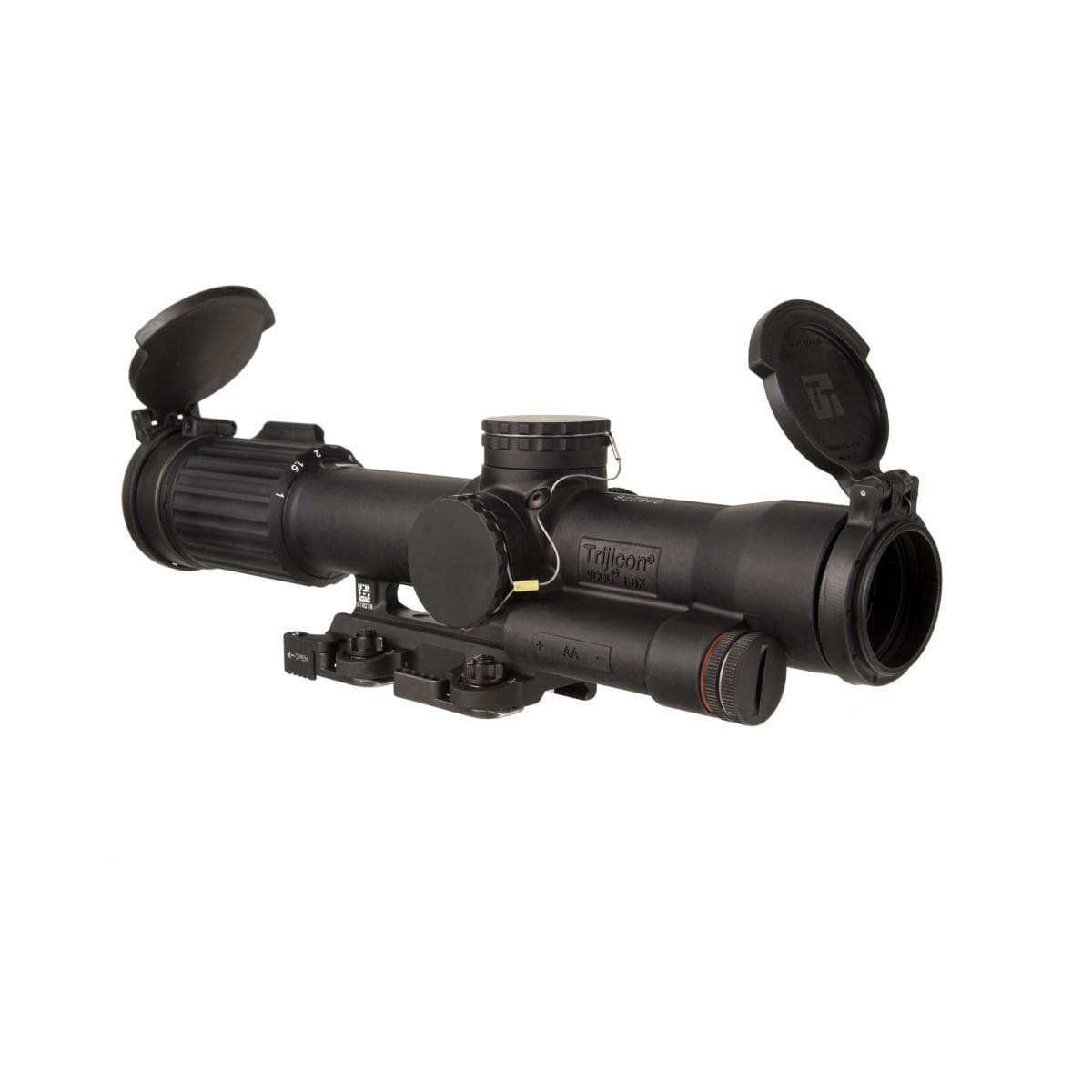 Trijicon SCO VCOG Rifle Scope 1-8x28 FFP Red MRAD Tree Illum. Black with Flipcaps
