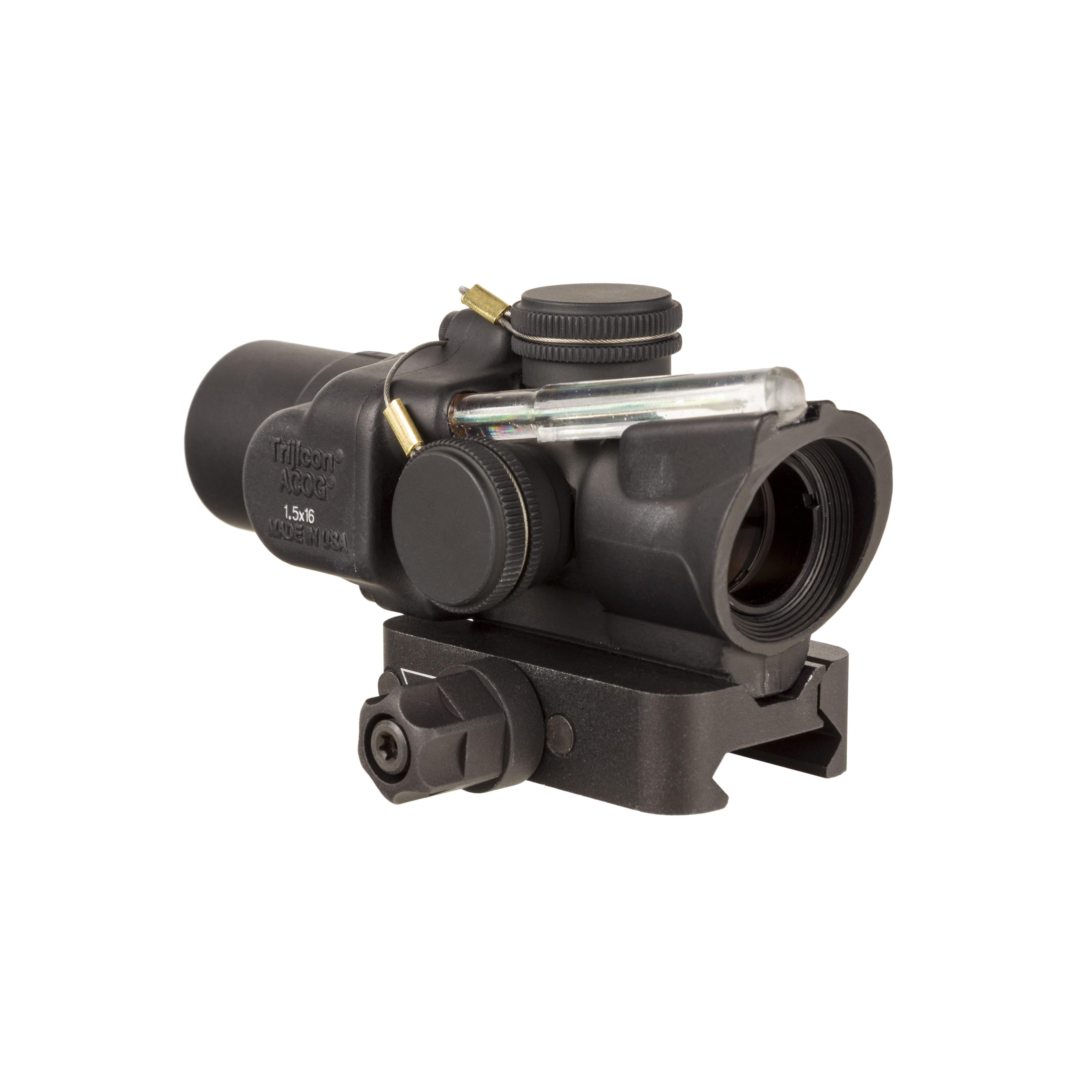 Trijicon Compact ACOG 1.5x16S Rifle Scope Low Height Green Ring & 2MOA CDR Illuminated Black w/ Mount