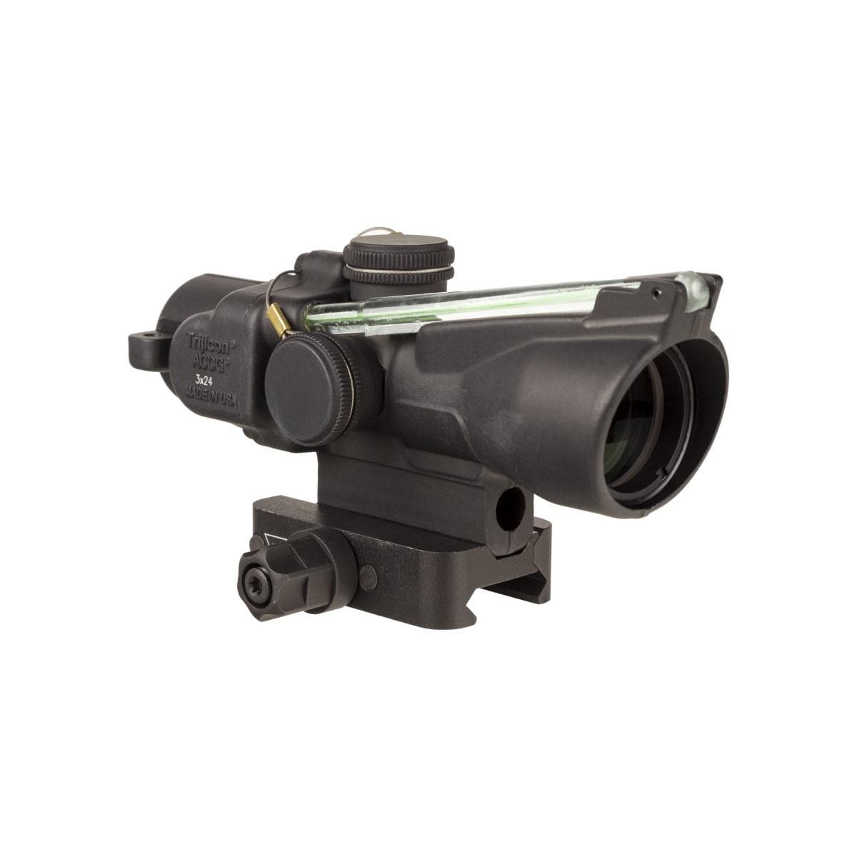 Trijicon Compact ACOG 3x24 Rifle Scope Green Horseshoe/Dot .223/55gr. Illuminated Black w/ Mount