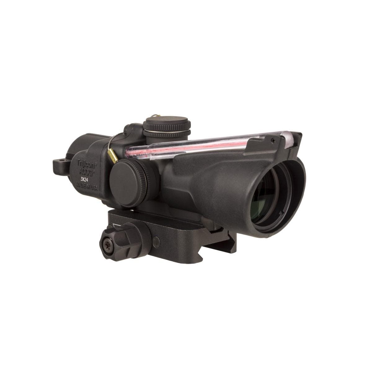 Trijicon Compact ACOG 3x24 Rifle Scope Low Height Red Horseshoe/Dot .223/55gr. Illuminated Black