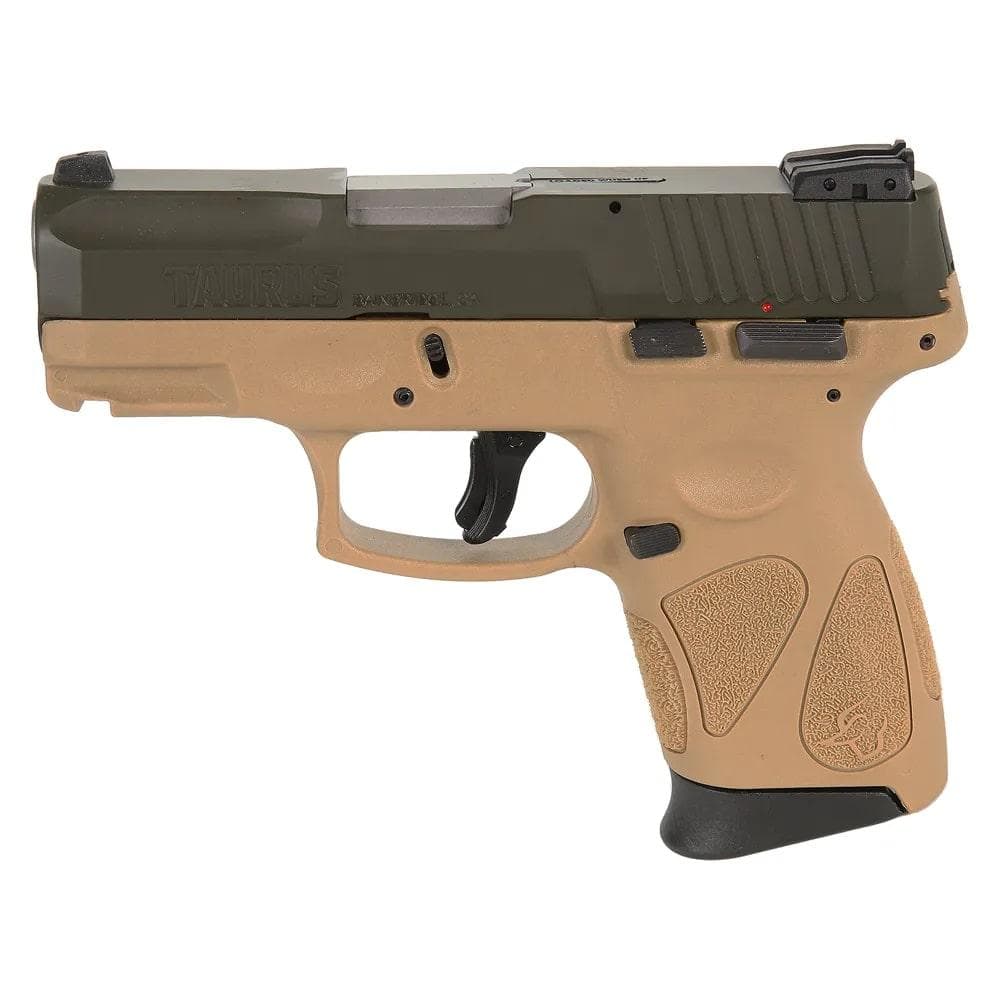 Taurus G2C "Tan/Mil Spec Green" Handgun 9mm Luger 12rd Magazines(2) 3.2" Barrel