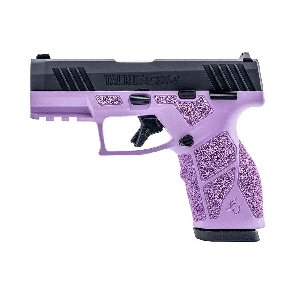 Taurus GX2 Handgun 9mm Luger 10rd Magazines (2) 3.38" Barrel Light Purple Frame/Black Slide