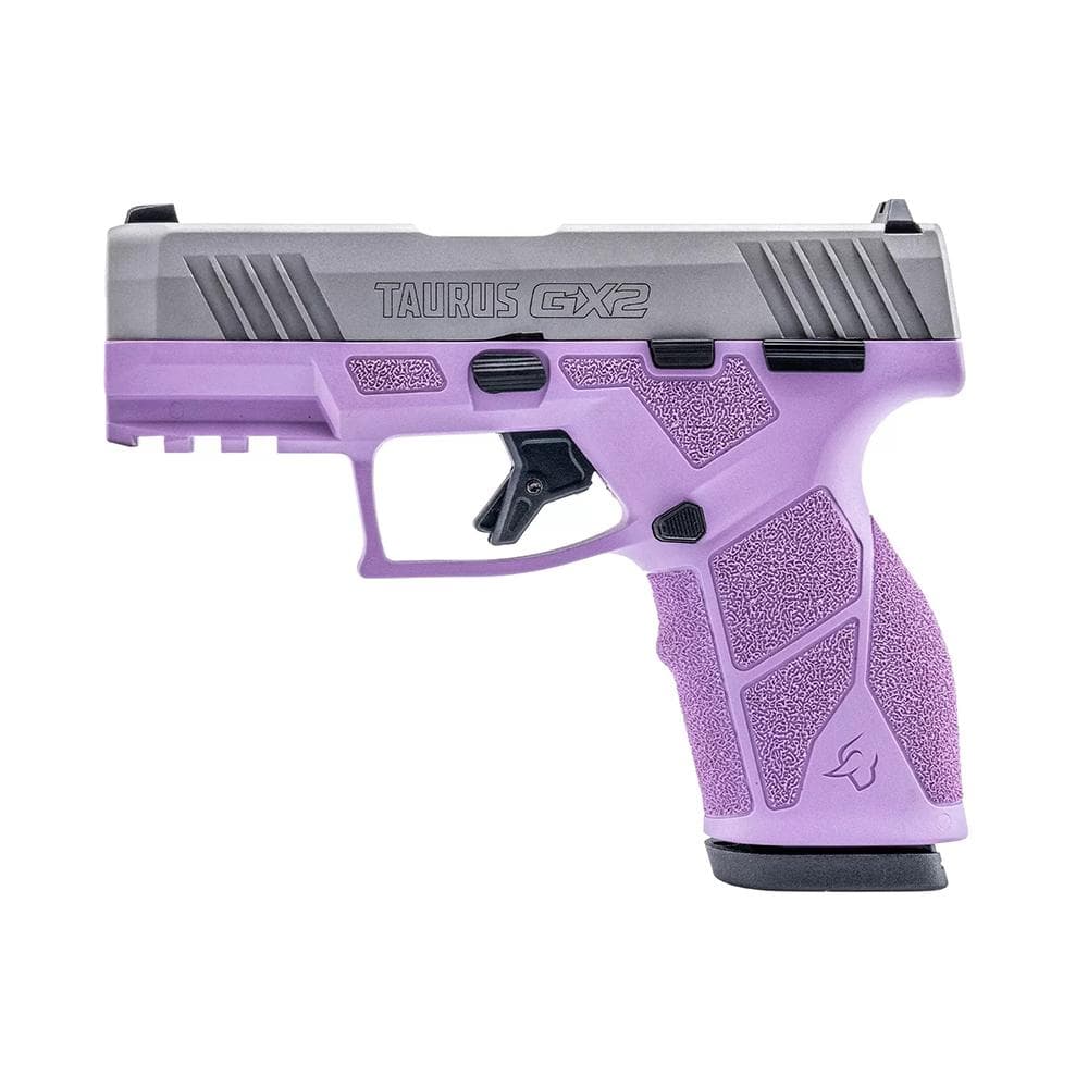 Taurus GX2 Handgun 9mm Luger 13rd Magazines (2) 3.38" Barrel Light Purple Frame/Stainless Slide