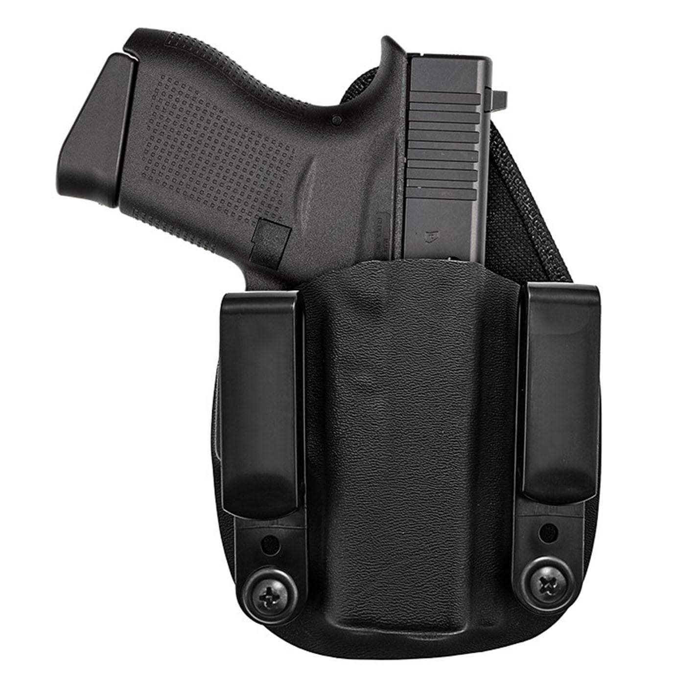 Hybrid IWB Kydex Holster FOR Glock 43 Black Ambidextrous