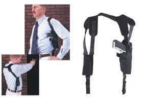 Uncle Mike's Pro-Pak Vertical Shoulder Holsters Black - Fits 3-4" Med Autos 3.25-3.75 Lg Auto
