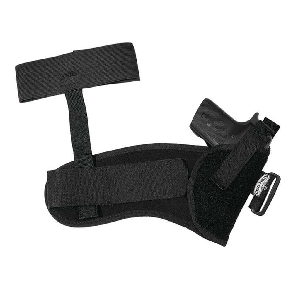 Uncle Mike's Sidekick Ankle Holsters Fits 3" - 4" Barrel Med. Autos .32 - .380 cal. - left Hand