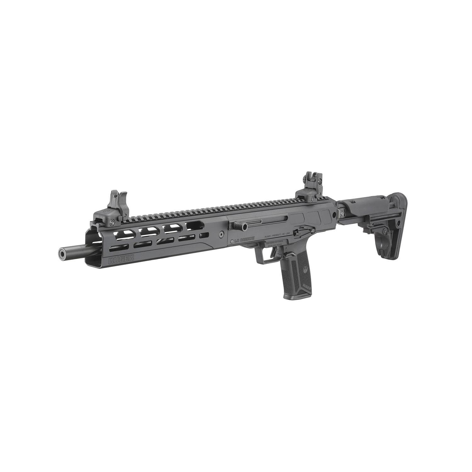 Ruger LC Carbine State Compliant Rifle 5.7x28mm 10rd Magazine 16.25" Barrel Black Fixed Stock MA Compliant