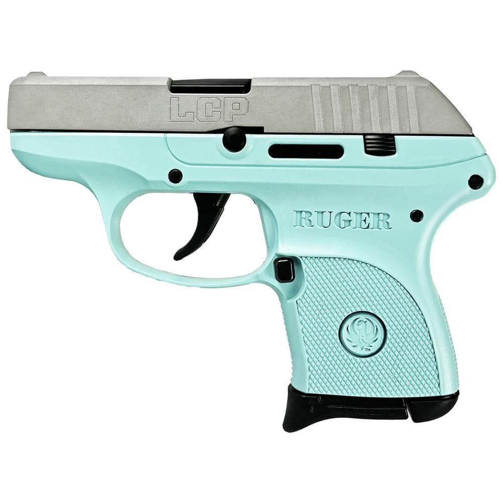 Ruger LCP 380 ACP Pistol 2.75" Barrel Robin's Egg Blue Frame Silver Slide