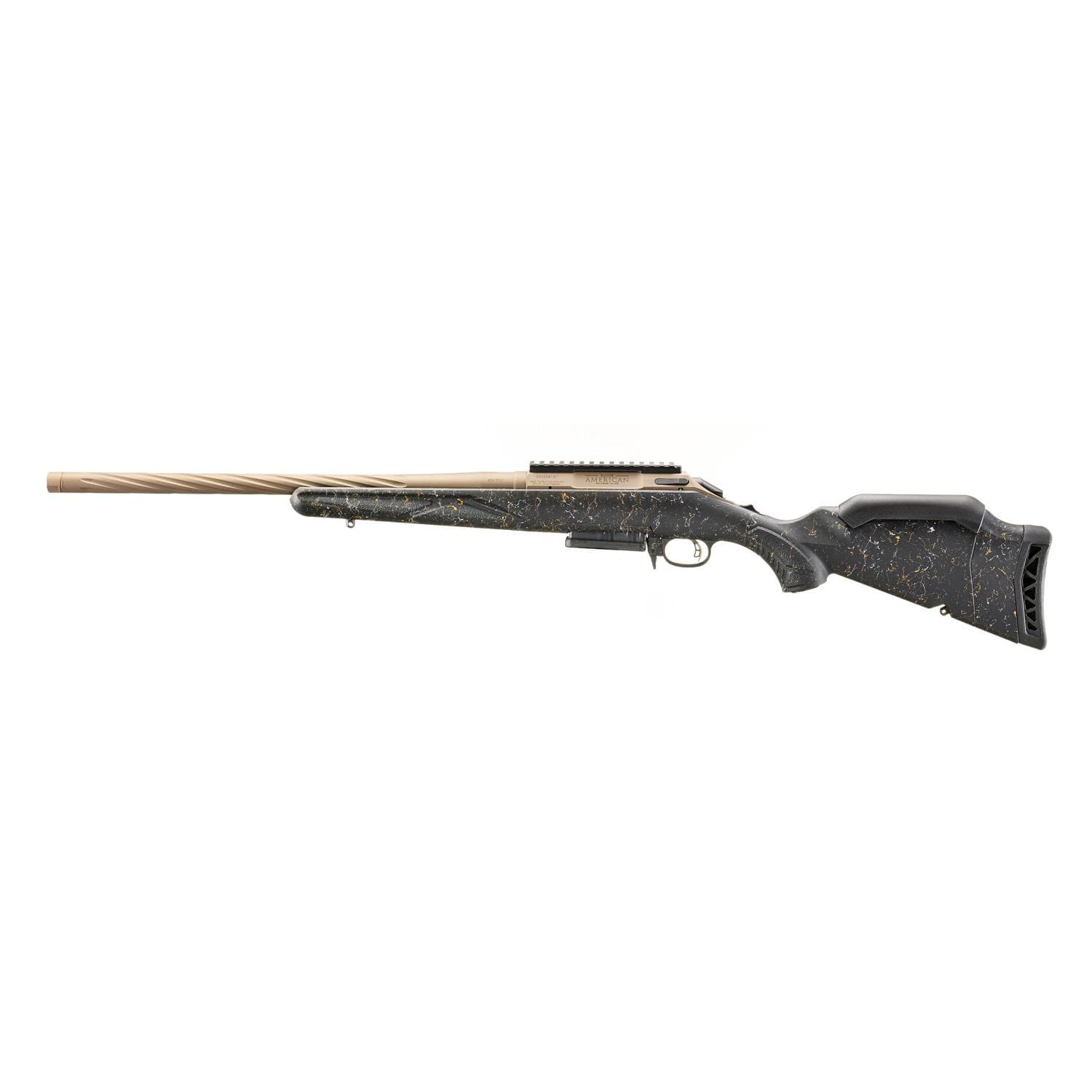 Ruger American Gen II Prairie Rifle 6.5 Creedmoor 3rd Capacity 20" Fluted Threaded Bronze Barrel Black Splatter Gen II Stock
