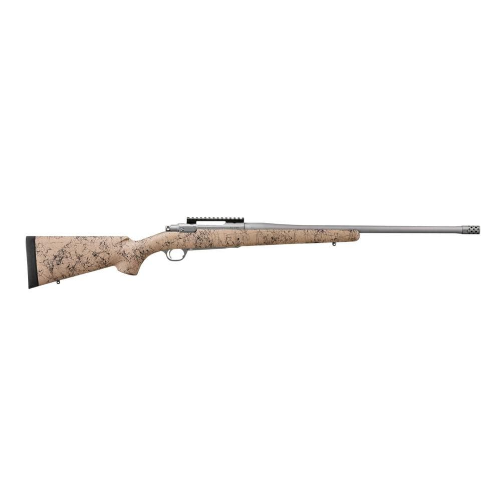 Ruger Hawkeye FTW Hunter Left Handed Rifle 6.5 PRC 4rd Magazine 24" Barrel Tan and Black Speckled