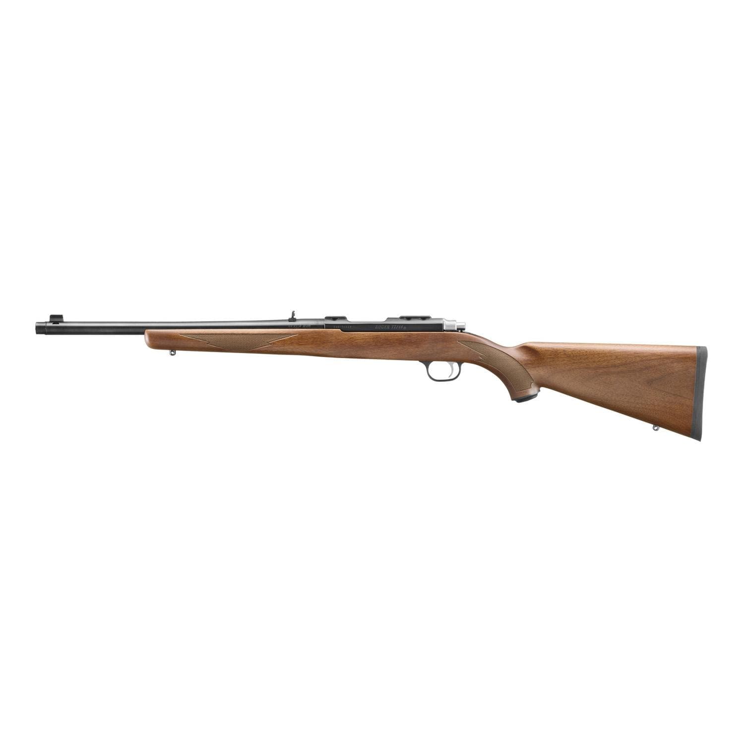 Ruger 77/44 Rifle .44 Rem 4rd Capacity 16.6" Threaded Barrel Mag Alloy Blued Steel Wood Stock