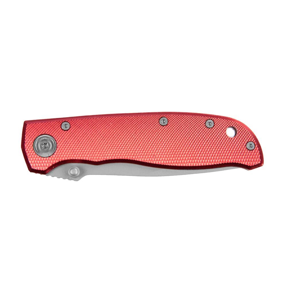 Sarge Knives Red Diamond Folding Knife 3-1/4" Drop Point Blade Red
