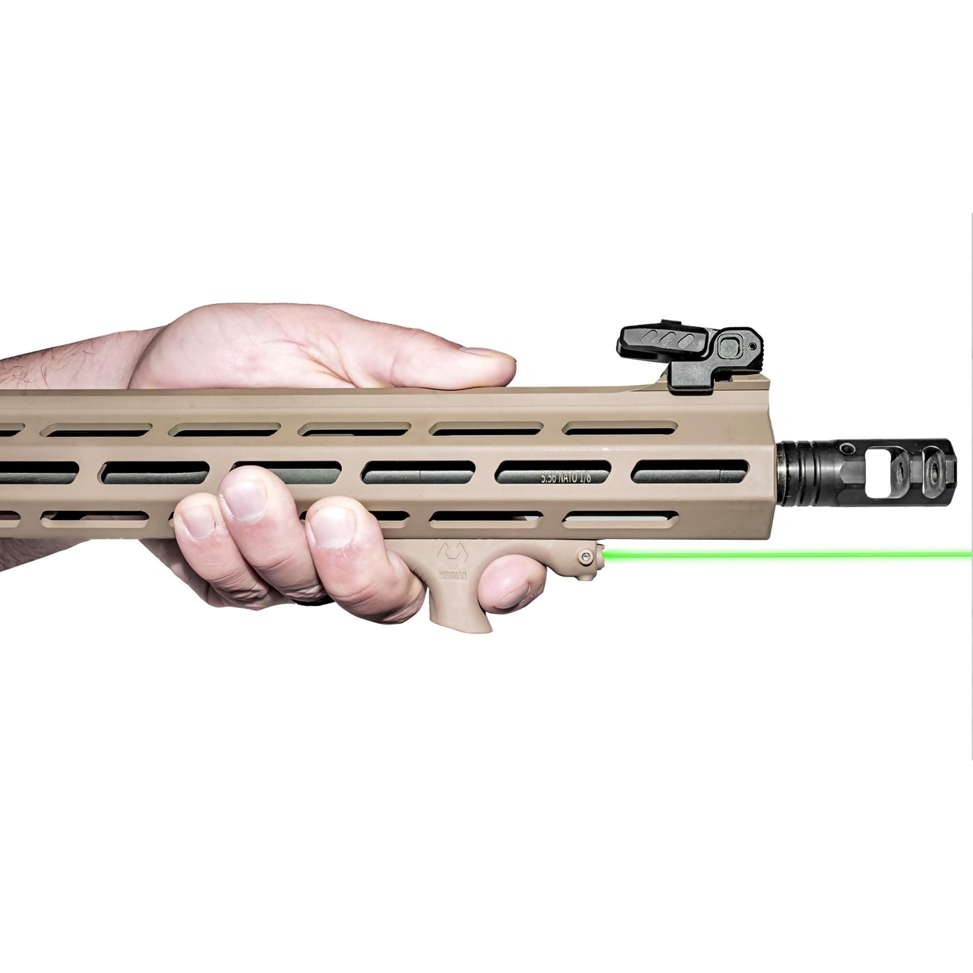 Viridian HS1 FDE Handstop with Green Laser M-Lok Mounting