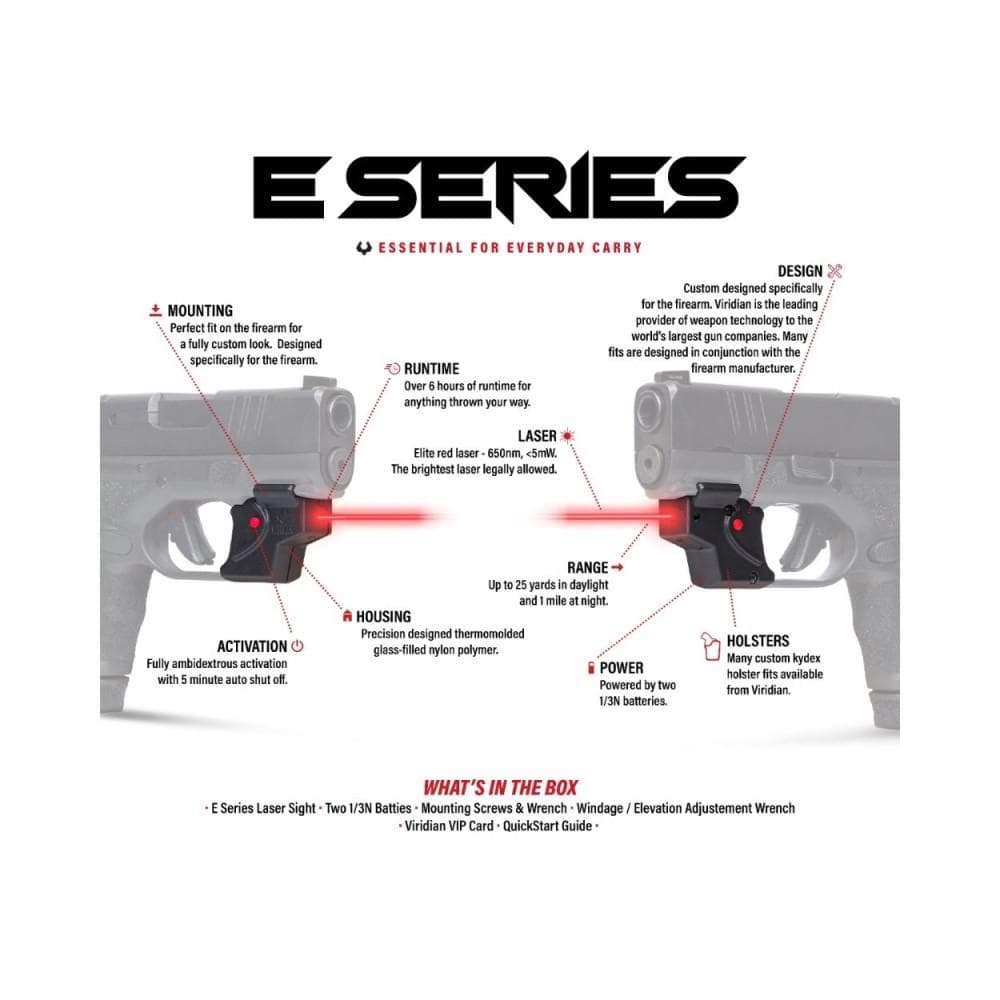 Viridian E Series Red Laser Sight for Springfield Hellcat FDE Retail Box
