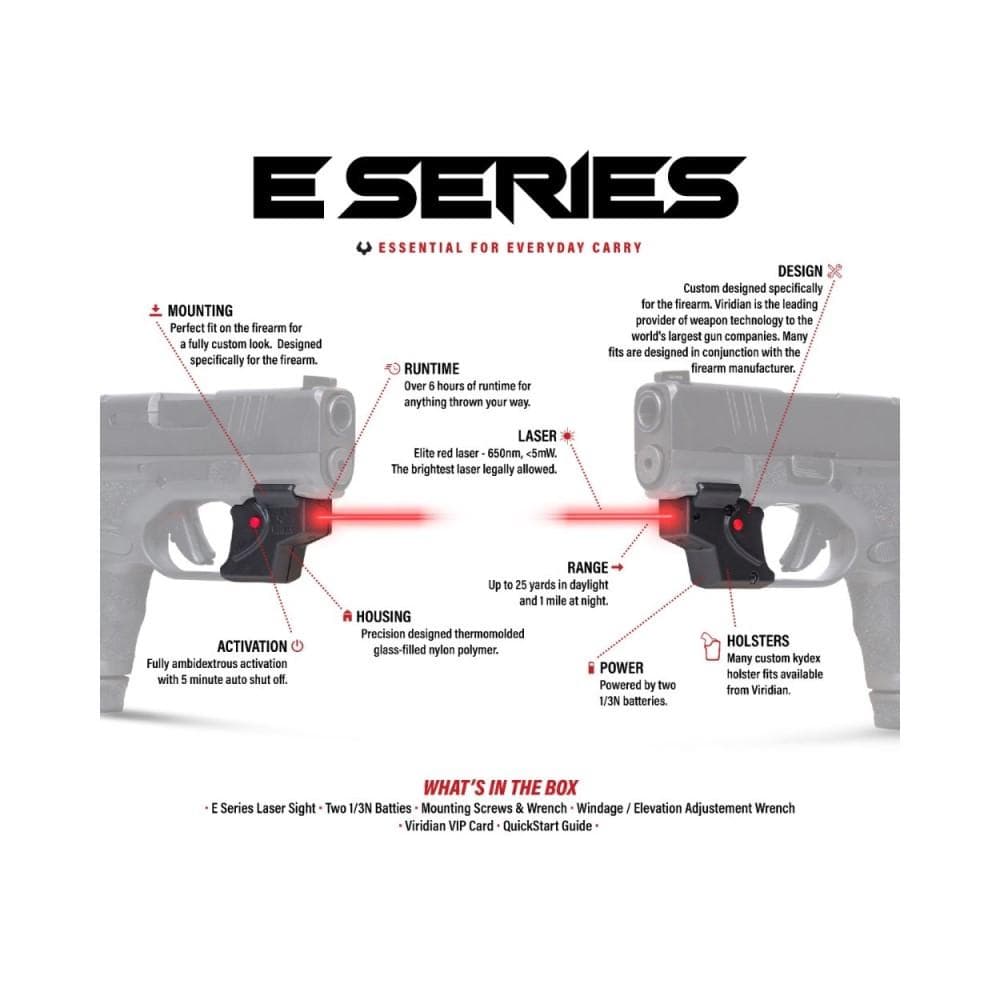 Viridian E Series Red Laser Black Sig P365/P365XL w/ Kydex Holster IWB RH