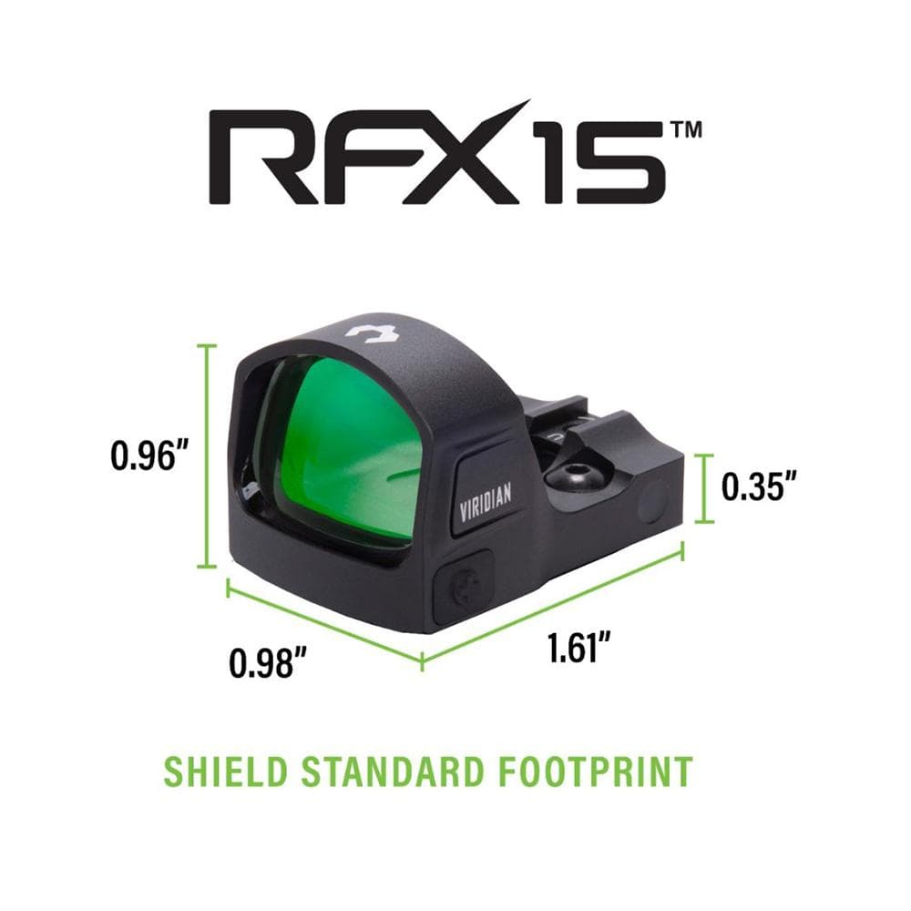 Viridian RFX15 Green Dot Reflex Sight Shield Footprint FDE