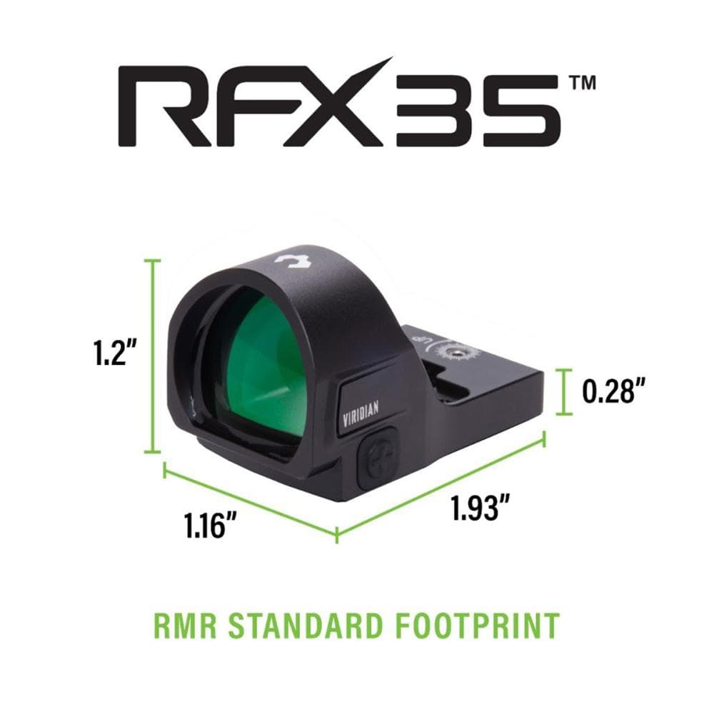 Viridian RFX35 Green Dot Reflex Sight RMR Footprint FDE