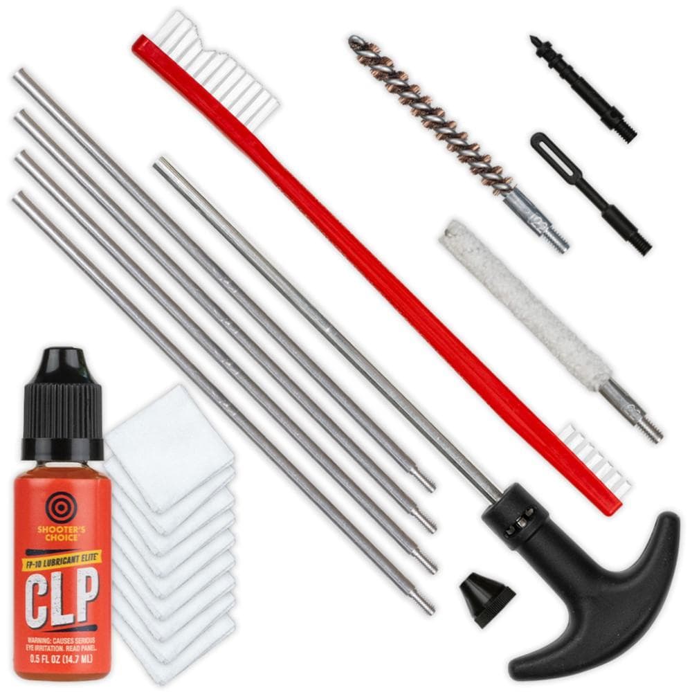 Shooters Choice .22 Cal Rifle Cleaning Kit with Aluminum Rod