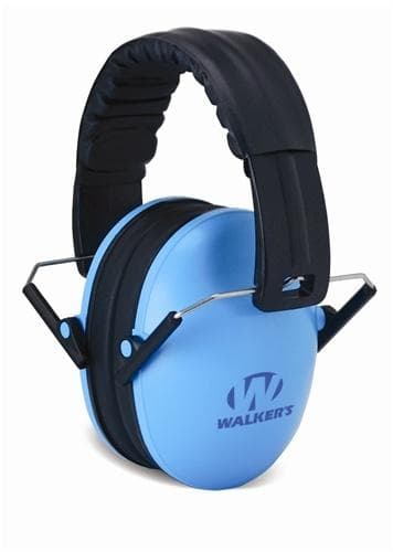 Walker's Game Kids Folding Passive Ear Muffs-Blue